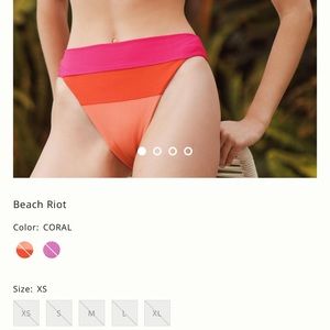 Beach Riot Alexis bottoms L magenta coral